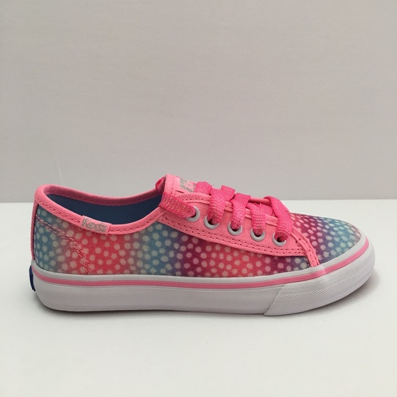 Keds Girls Double Up Pink Multi Dot Sneaker - Picture 3 of 6